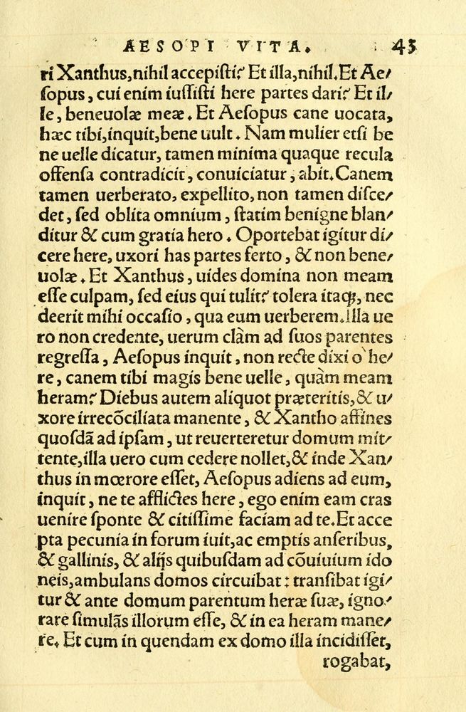 Scan 0047 of Aesopi Phrygis fabellae græce & latine
