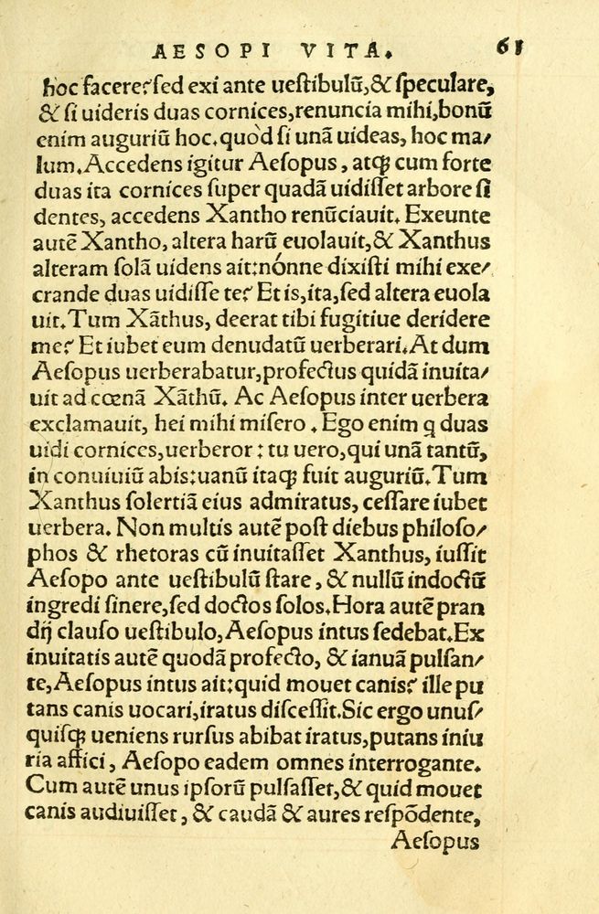 Scan 0065 of Aesopi Phrygis fabellae græce & latine