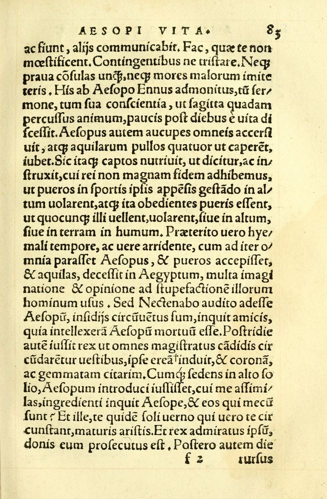 Scan 0087 of Aesopi Phrygis fabellae græce & latine
