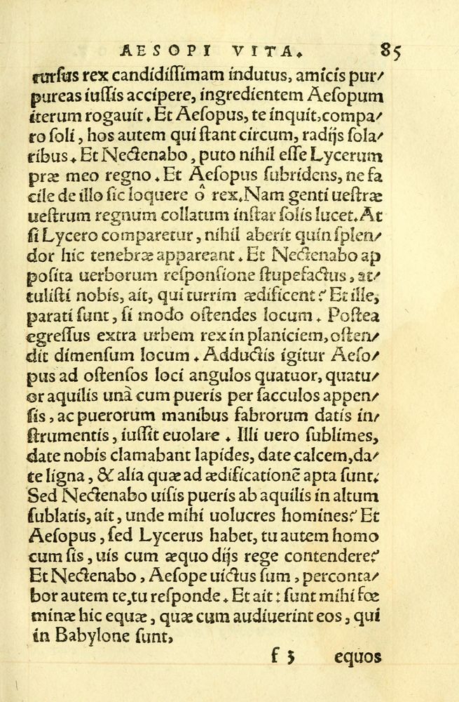 Scan 0089 of Aesopi Phrygis fabellae græce & latine