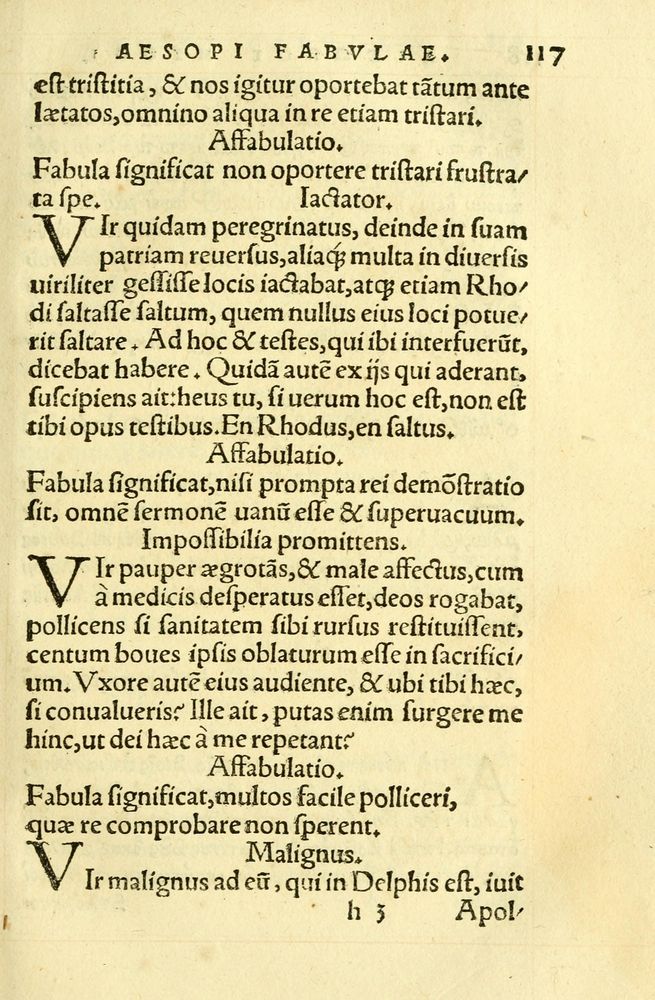 Scan 0121 of Aesopi Phrygis fabellae græce & latine