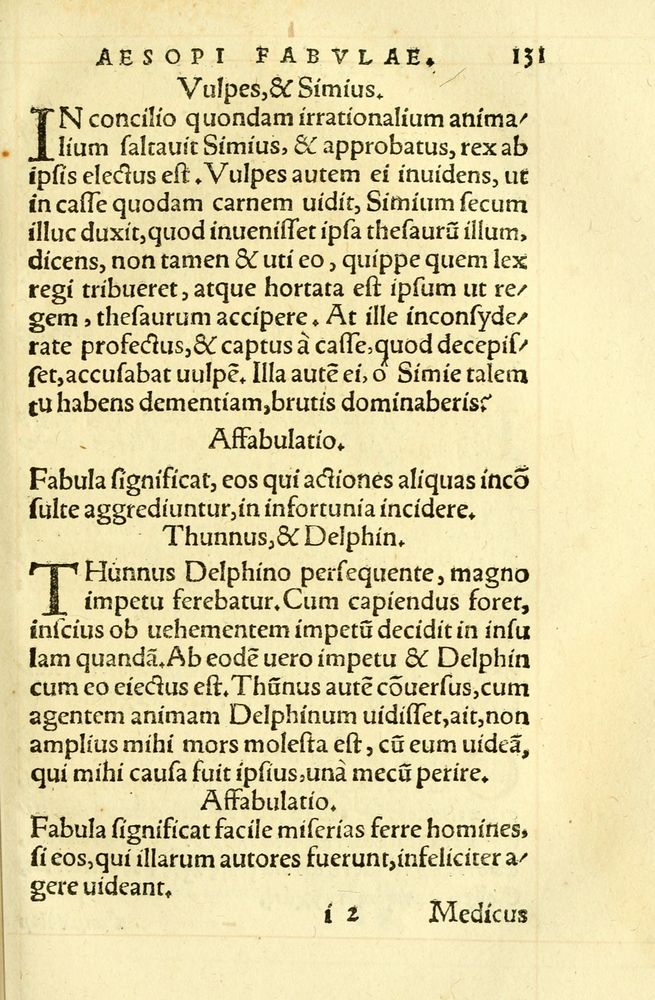 Scan 0135 of Aesopi Phrygis fabellae græce & latine