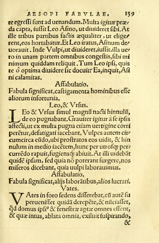 Scan 0143 of Aesopi Phrygis fabellae græce & latine
