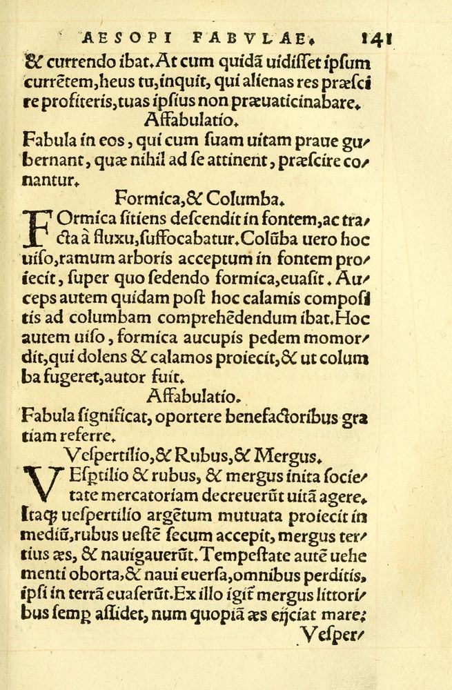 Scan 0145 of Aesopi Phrygis fabellae græce & latine