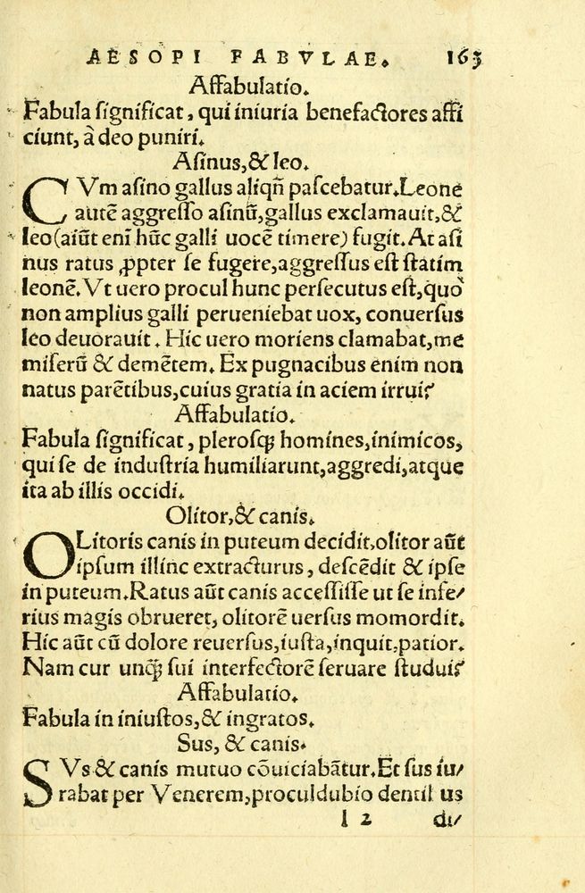 Scan 0167 of Aesopi Phrygis fabellae græce & latine