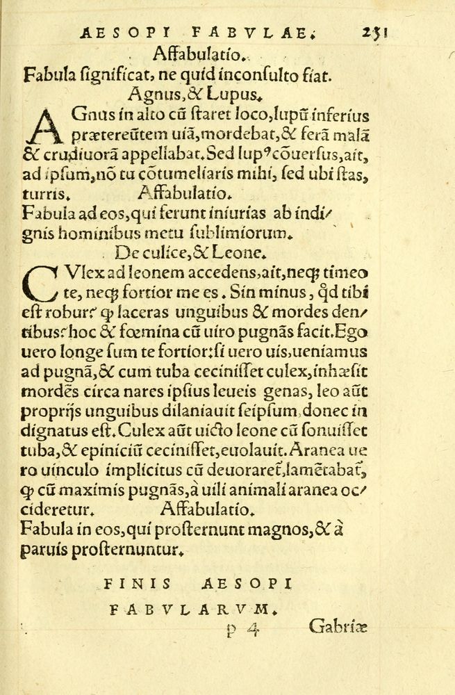 Scan 0235 of Aesopi Phrygis fabellae græce & latine