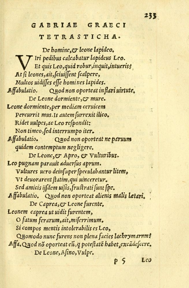 Scan 0237 of Aesopi Phrygis fabellae græce & latine