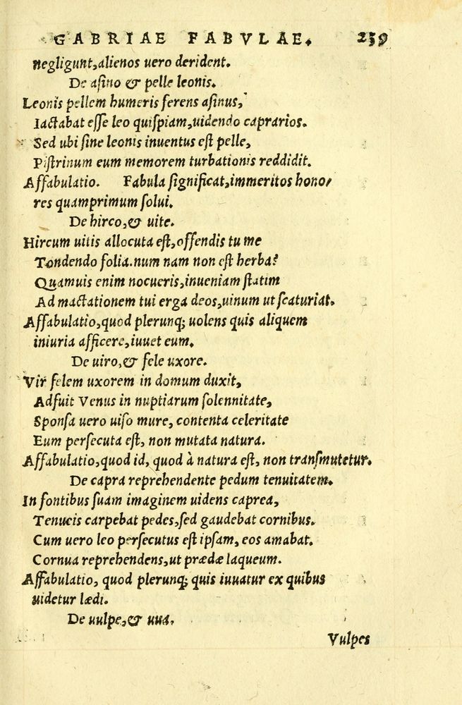 Scan 0243 of Aesopi Phrygis fabellae græce & latine