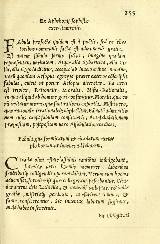 Scan 0259 of Aesopi Phrygis fabellae græce & latine