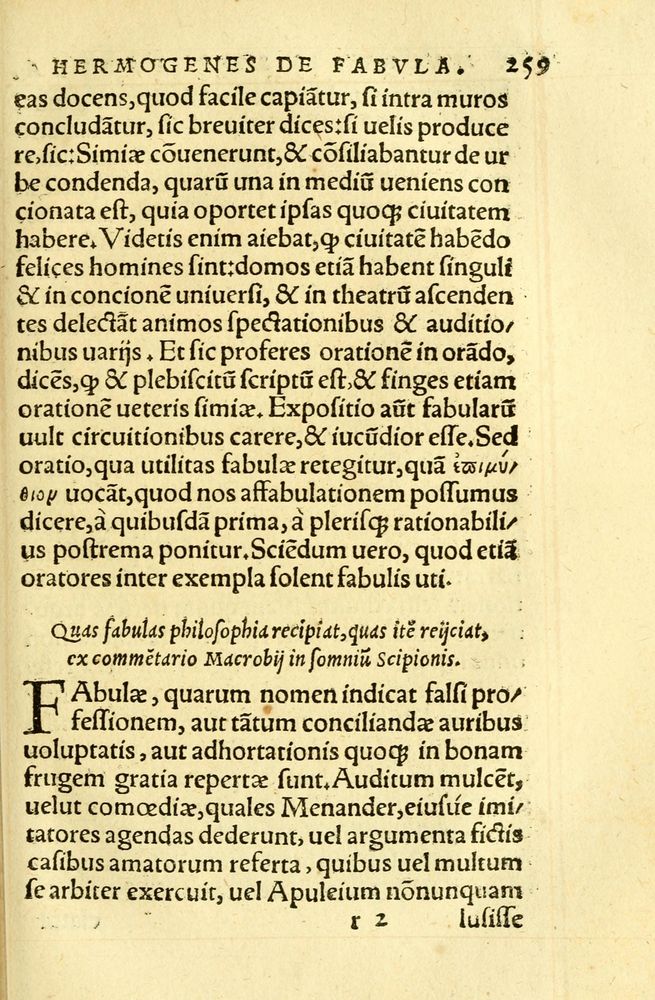 Scan 0263 of Aesopi Phrygis fabellae græce & latine