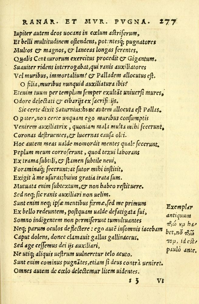 Scan 0281 of Aesopi Phrygis fabellae græce & latine