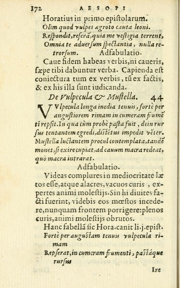 Scan 0178 of Aesopi Phrigis Et Aliorvm Fabvlae