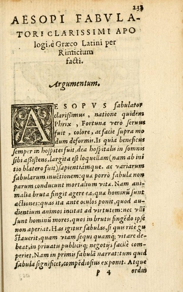 Scan 0237 of Aesopi Phrigis Et Aliorvm Fabvlae