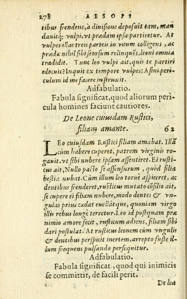 Scan 0284 of Aesopi Phrigis Et Aliorvm Fabvlae