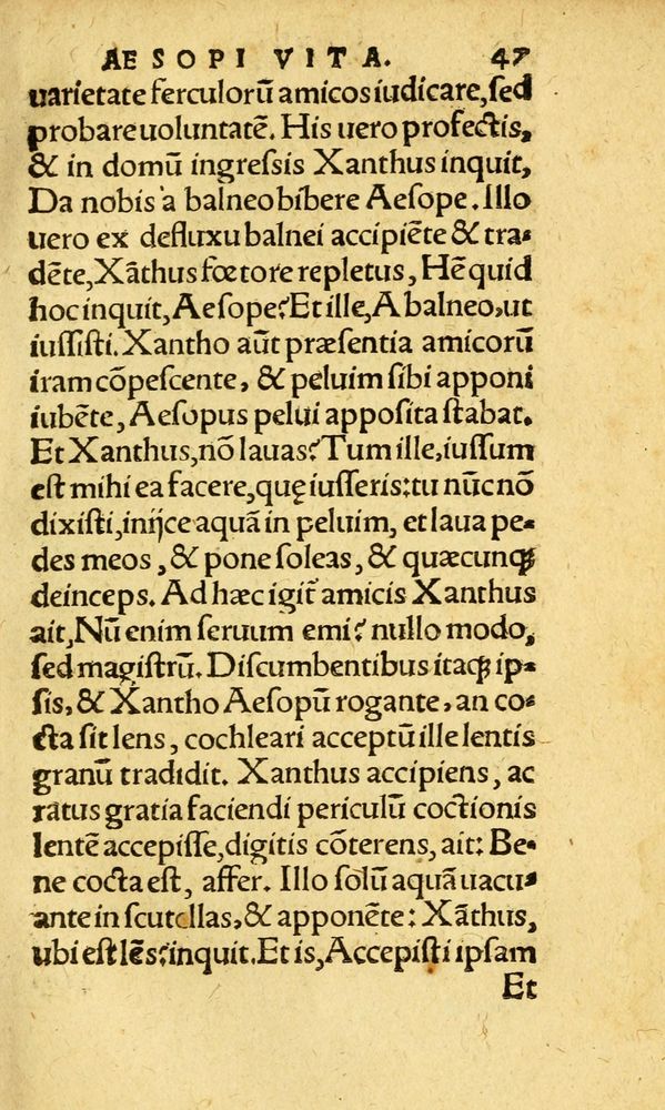 Scan 0055 of Aesopi Phrygis fabvlæ Graece et Latine