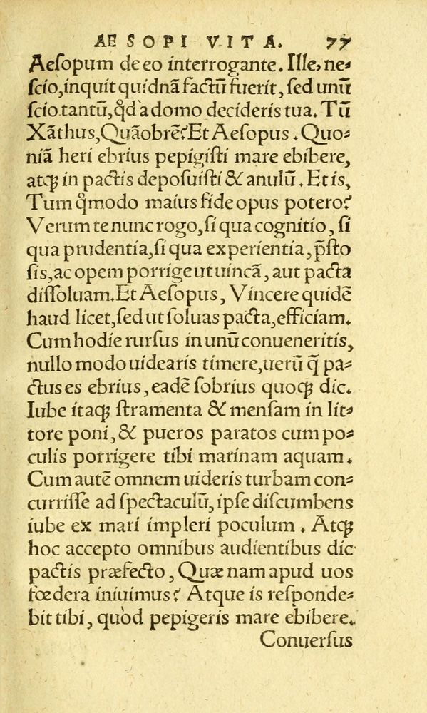 Scan 0085 of Aesopi Phrygis fabvlæ Graece et Latine