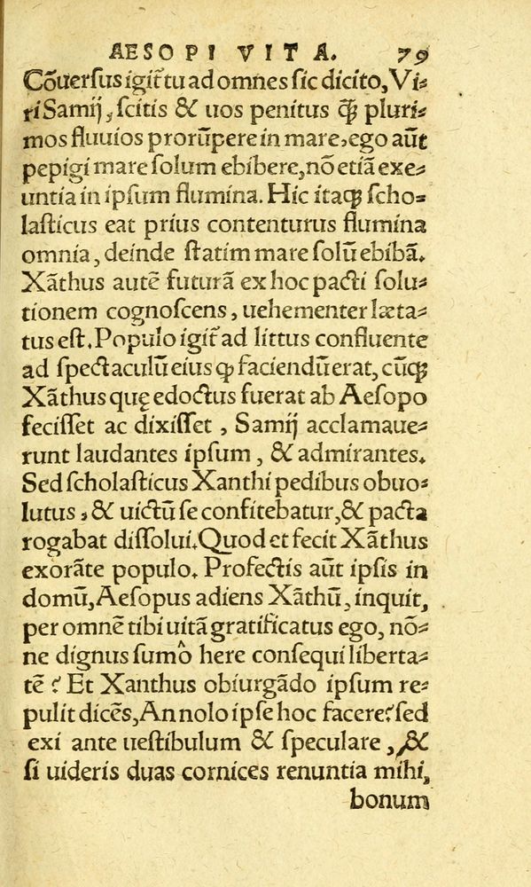 Scan 0087 of Aesopi Phrygis fabvlæ Graece et Latine