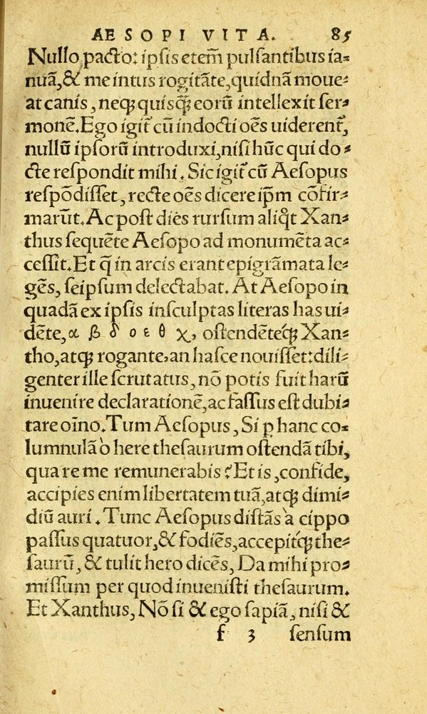 Scan 0093 of Aesopi Phrygis fabvlæ Graece et Latine