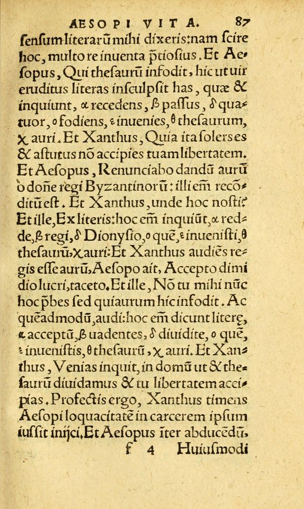 Scan 0095 of Aesopi Phrygis fabvlæ Graece et Latine