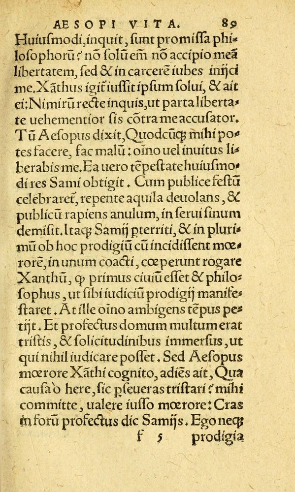Scan 0097 of Aesopi Phrygis fabvlæ Graece et Latine