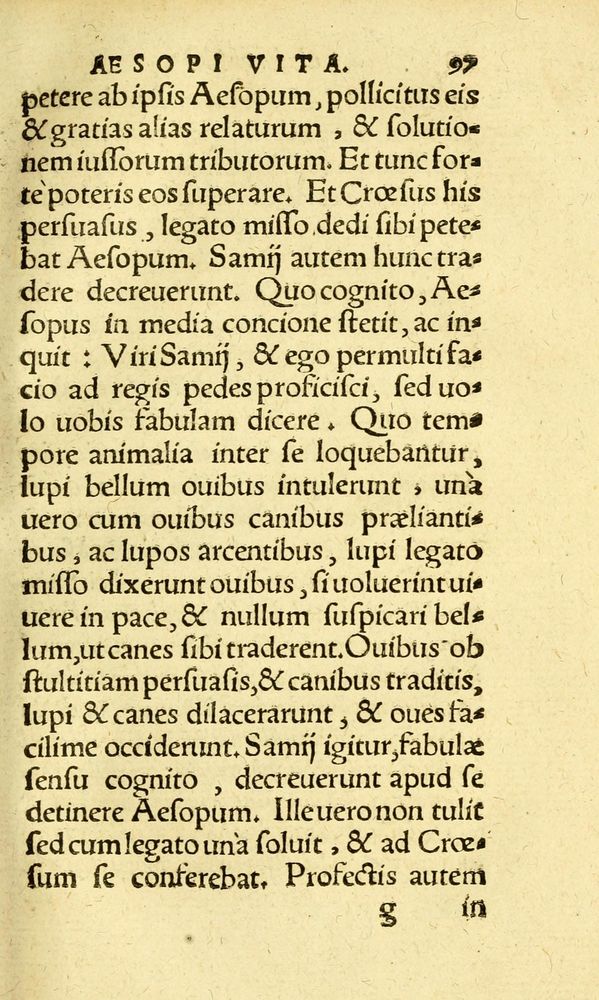 Scan 0105 of Aesopi Phrygis fabvlæ Graece et Latine