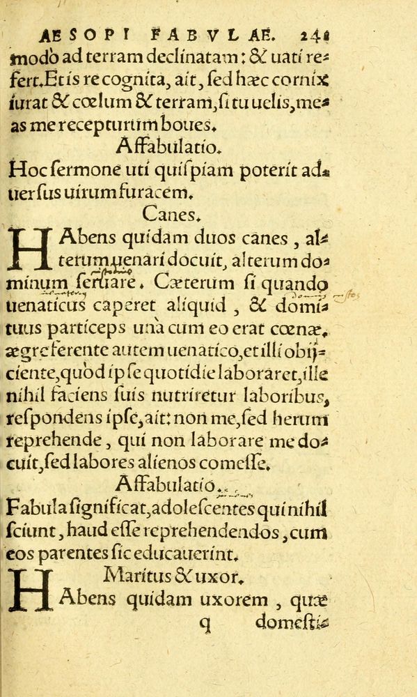 Scan 0249 of Aesopi Phrygis fabvlæ Graece et Latine