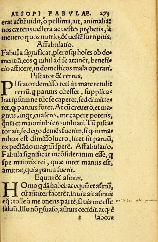 Scan 0281 of Aesopi Phrygis fabvlæ Graece et Latine