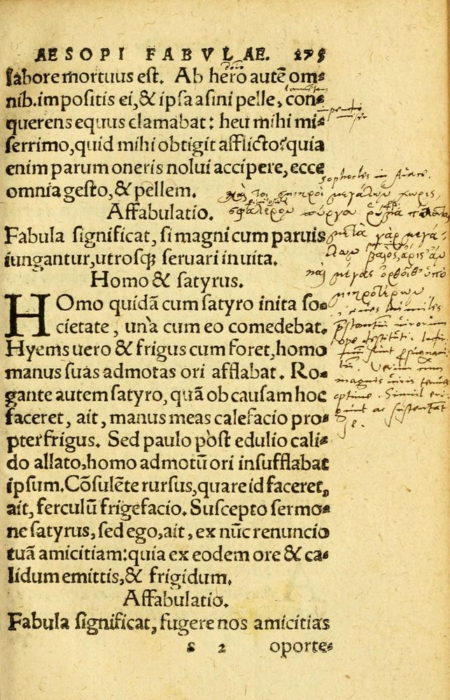 Scan 0283 of Aesopi Phrygis fabvlæ Graece et Latine