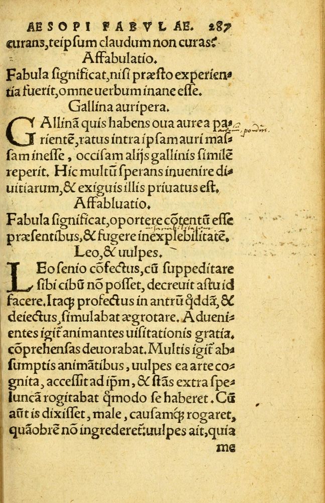 Scan 0295 of Aesopi Phrygis fabvlæ Graece et Latine