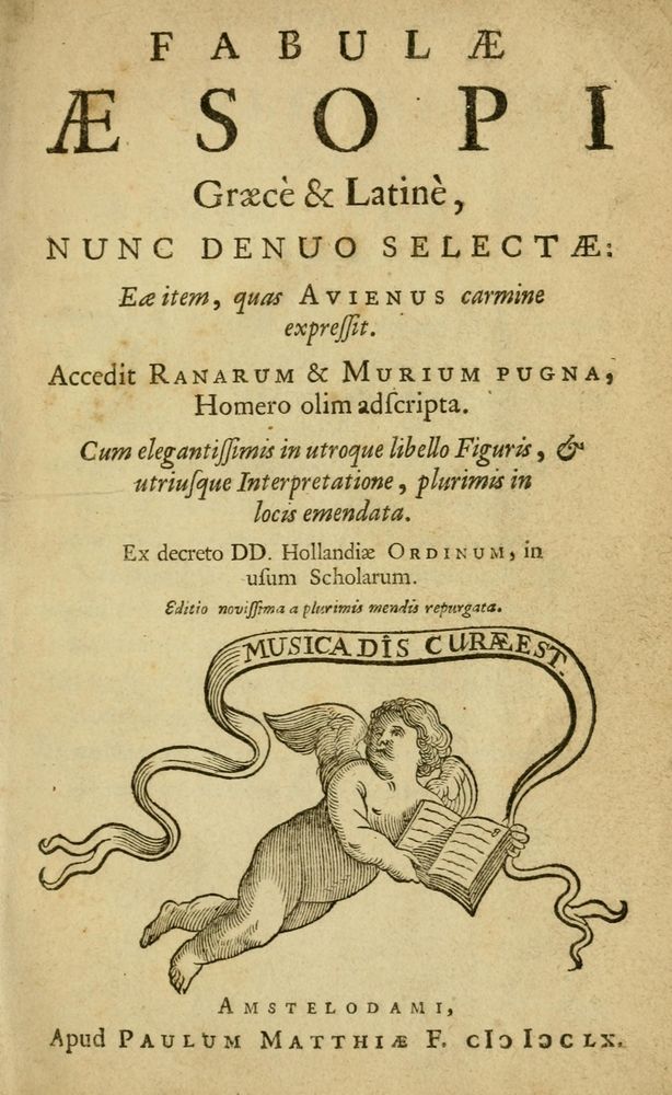 Scan 0005 of Fabulæ Æsopi Graecè & Latinè, nunc denuo selectæ