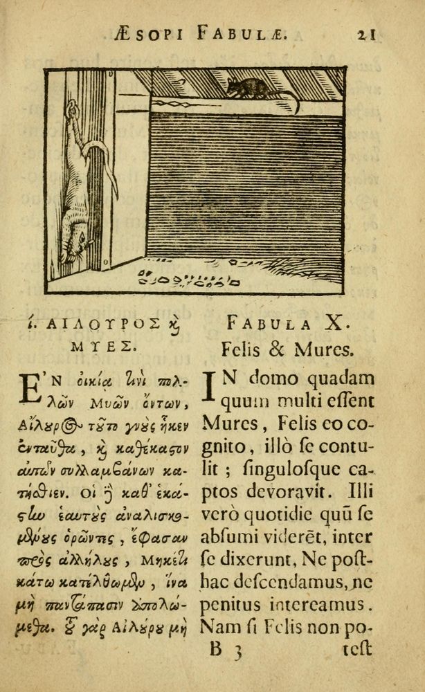 Scan 0025 of Fabulæ Æsopi Graecè & Latinè, nunc denuo selectæ