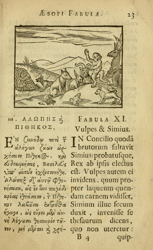 Scan 0027 of Fabulæ Æsopi Graecè & Latinè, nunc denuo selectæ