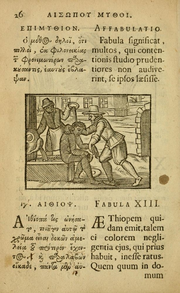 Scan 0030 of Fabulæ Æsopi Graecè & Latinè, nunc denuo selectæ