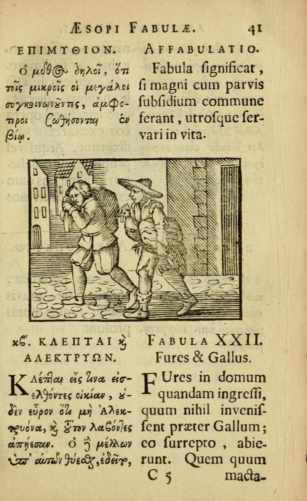 Scan 0045 of Fabulæ Æsopi Graecè & Latinè, nunc denuo selectæ