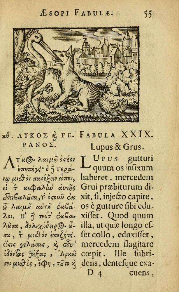 Scan 0059 of Fabulæ Æsopi Graecè & Latinè, nunc denuo selectæ