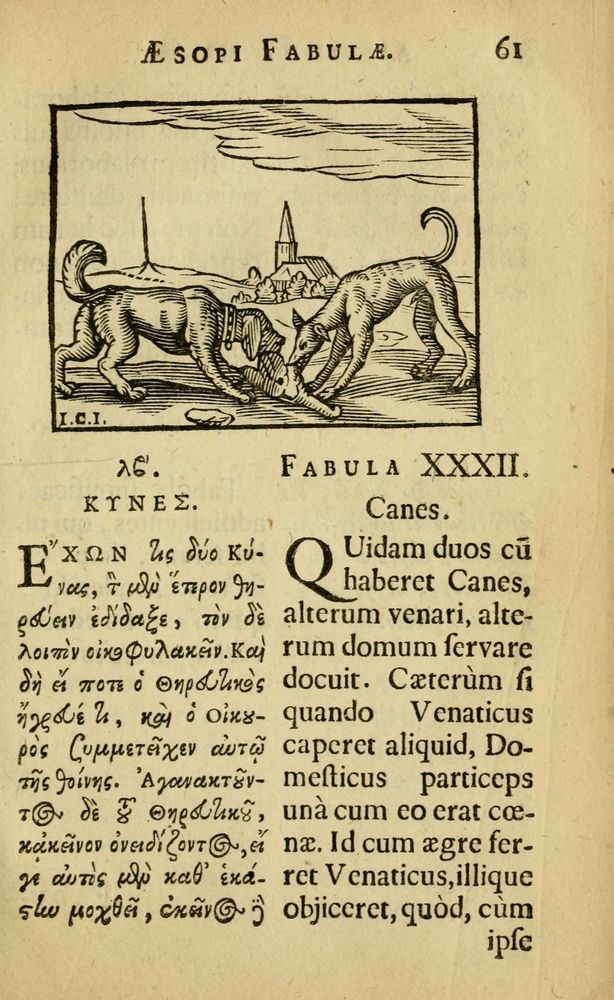 Scan 0065 of Fabulæ Æsopi Graecè & Latinè, nunc denuo selectæ