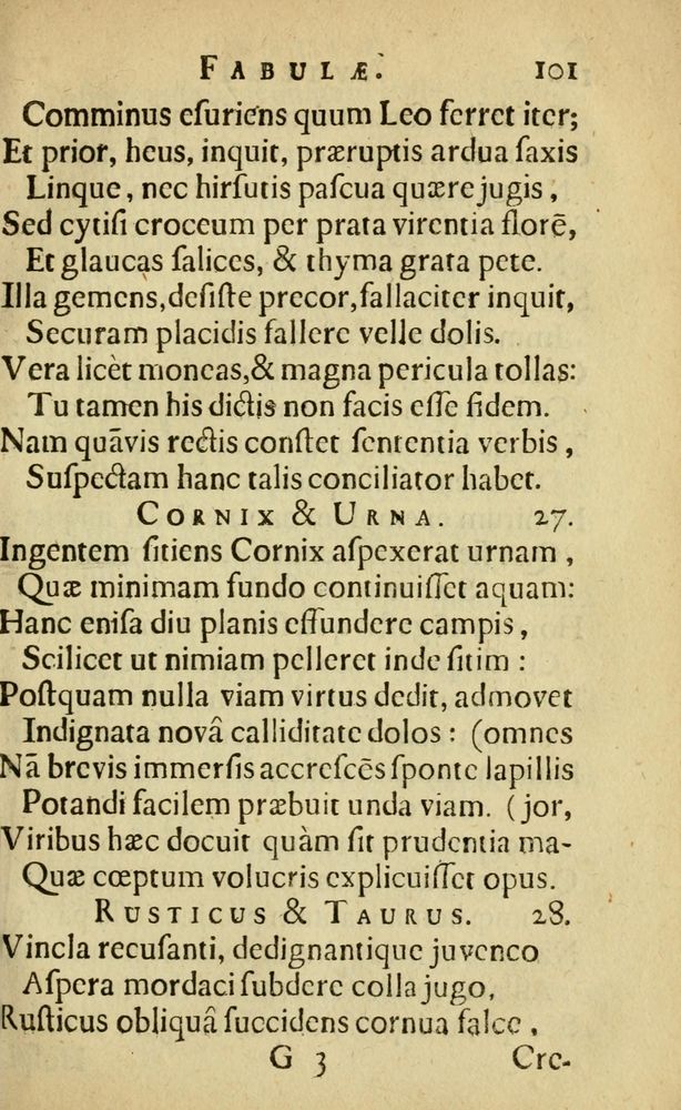 Scan 0105 of Fabulæ Æsopi Graecè & Latinè, nunc denuo selectæ