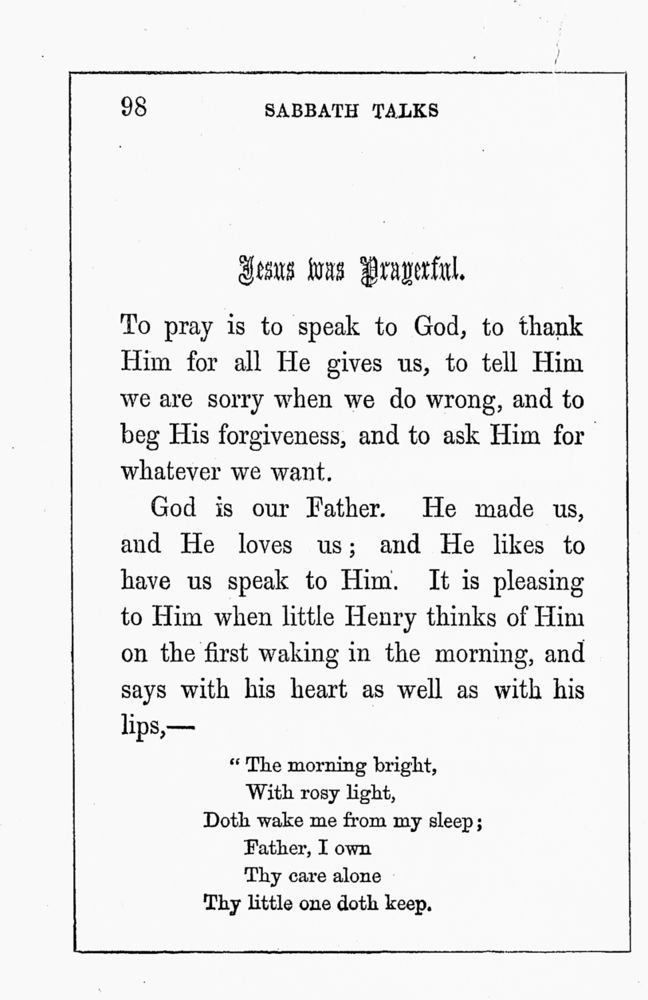 Scan 0102 of Sabbath talks about Jesus