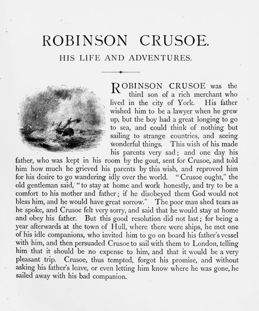 Scan 0005 of Robinson Crusoe, his life and adventures
