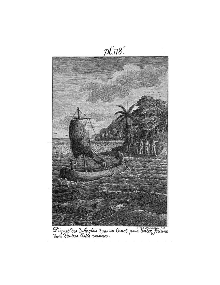 Scan 0241 of Collection de cent-cinquante gravures représentant et formant une suite non interrompue des voyages et aventures surprenantes de Robinson Crusoé