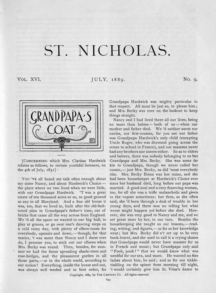 Scan 0005 of St. Nicholas. July 1889
