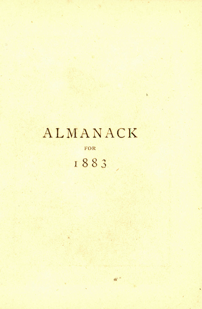 Scan 0003 of Almanack for 1883