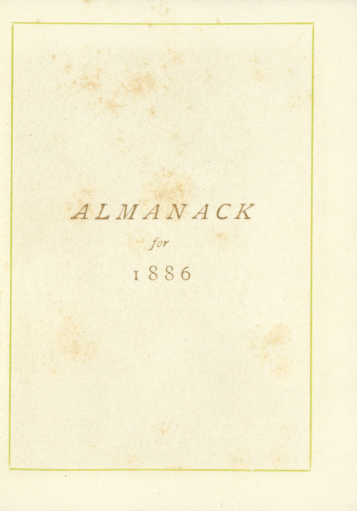 Scan 0003 of Almanack for 1886