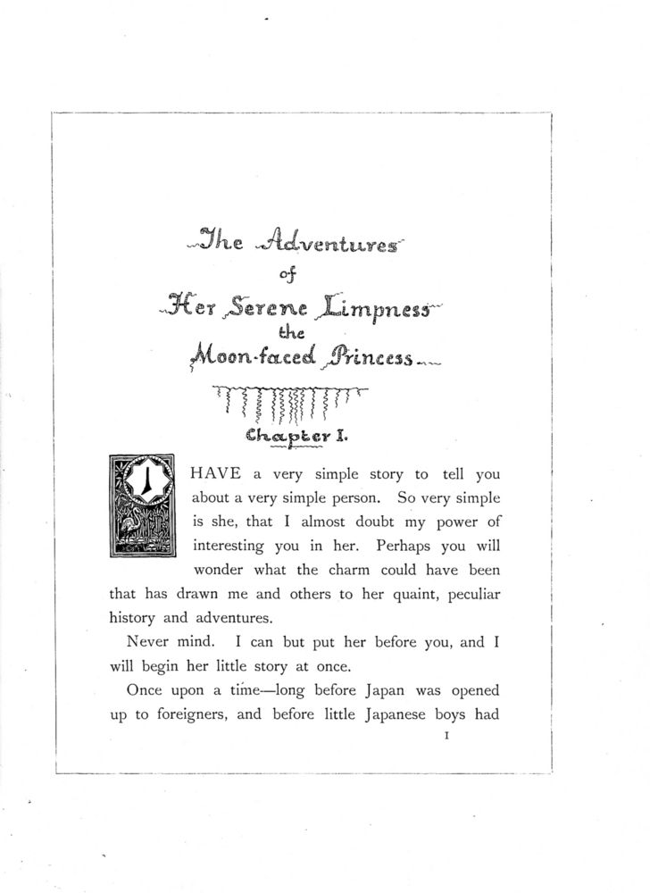 Scan 0006 of The adventures of her serene limpness, the moon-faced princess, dulcet and débonaire
