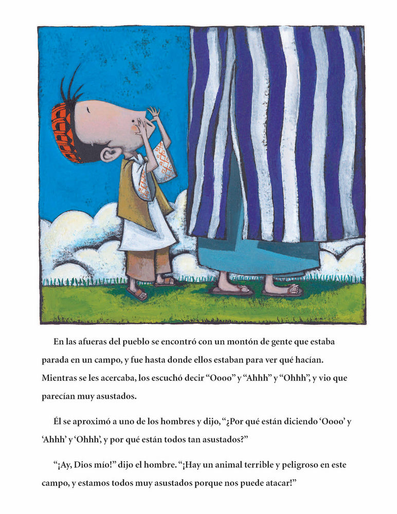 Scan 0009 of The clever boy and the terrible, dangerous animal = El muchachito listo y el terrible y peligrose animal